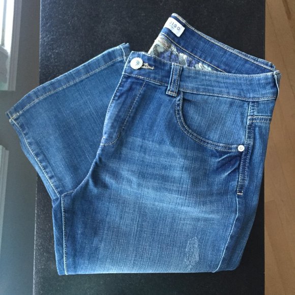 M&S Medium Wash Bootcut / Flare Cotton Comfy Y2K Jeans - Picture 1 of 12